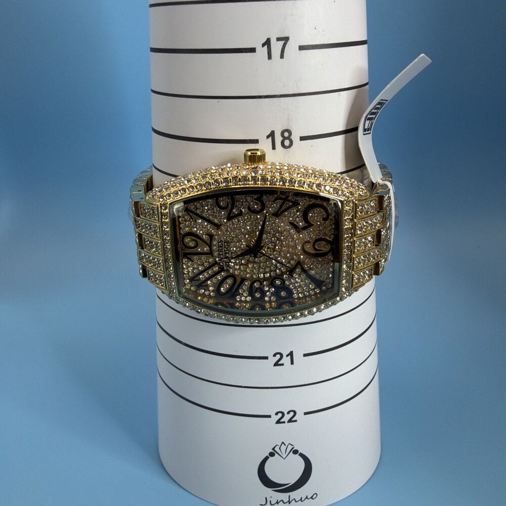 Montres Prestige Hip Hop Luxury Ice Out Men's Stainless Steel Watch - Picture 9 of 10